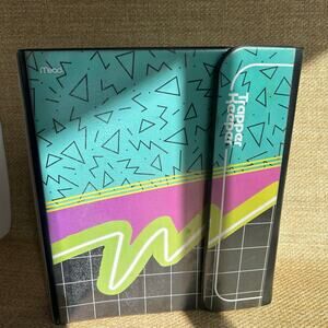 Mead Trapper Keeper Binder Retro Geometric Design 2000s with Folders